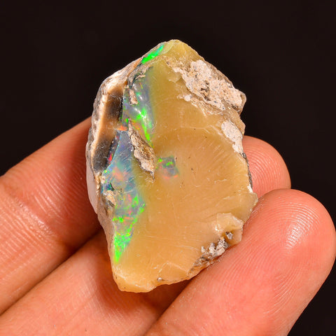Wonderful Top Grade Quality 100% Natural Welo Fire Ethiopian Opal Fancy Rough Loose Gemstone For Making Jewelry 31X20X13MM 26.50 Cts. KR59-4 Sunkarton