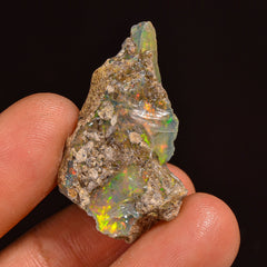 Marvellous Top Grade Quality 100% Natural Welo Fire Ethiopian Opal Fancy Rough Loose Gemstone For Making Jewelry 32X19X7MM 15.00 Cts KR59-50 Sunkarton