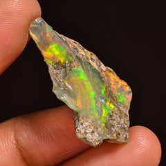 Marvellous Top Grade Quality 100% Natural Welo Fire Ethiopian Opal Fancy Rough Loose Gemstone For Making Jewelry 32X19X7MM 15.00 Cts KR59-50 Sunkarton
