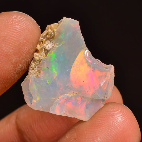 Mind Blowing Top Grade Quality 100% Natural Welo Fire Ethiopian Opal Rough Loose Gemstone For Making Jewelry 21X18X8 MM 09.50 Cts. KR59-51 Sunkarton