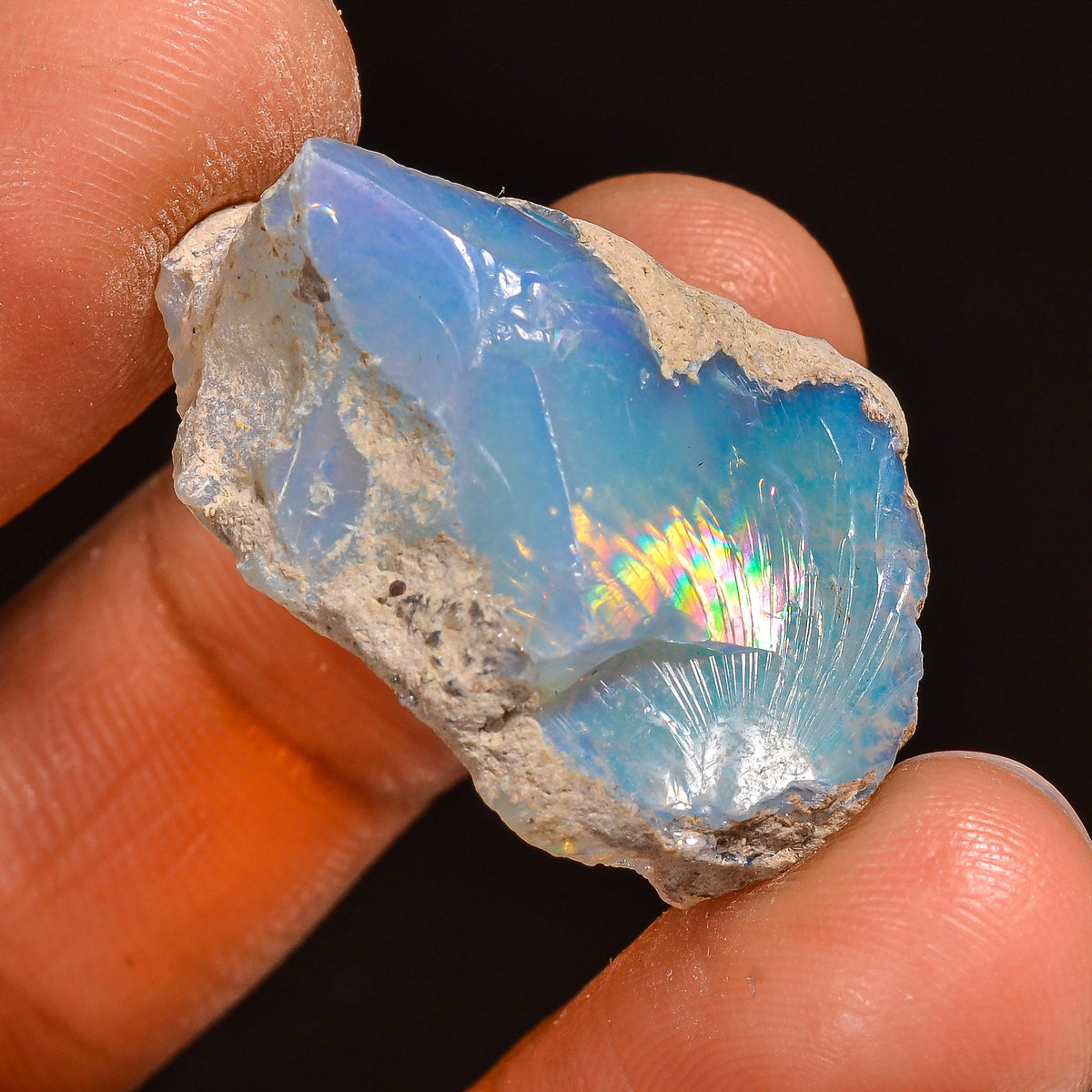 Outstanding Top Grade Quality 100% Natural Welo Fire Ethiopian Opal Rough Loose Gemstone For Making Jewelry 27X20X12 MM 25.00 Cts. KR59-52 Sunkarton