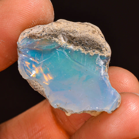 Outstanding Top Grade Quality 100% Natural Welo Fire Ethiopian Opal Rough Loose Gemstone For Making Jewelry 27X20X12 MM 25.00 Cts. KR59-52 Sunkarton