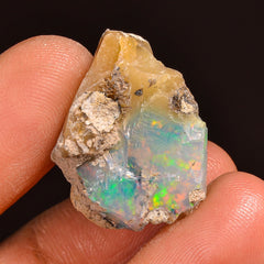 Superb Top Grade Quality 100% Natural Welo Fire Ethiopian Opal Fancy Rough Loose Gemstone For Making Jewelry 22X17X9 MM 12.50 Cts. KR59-54 Sunkarton