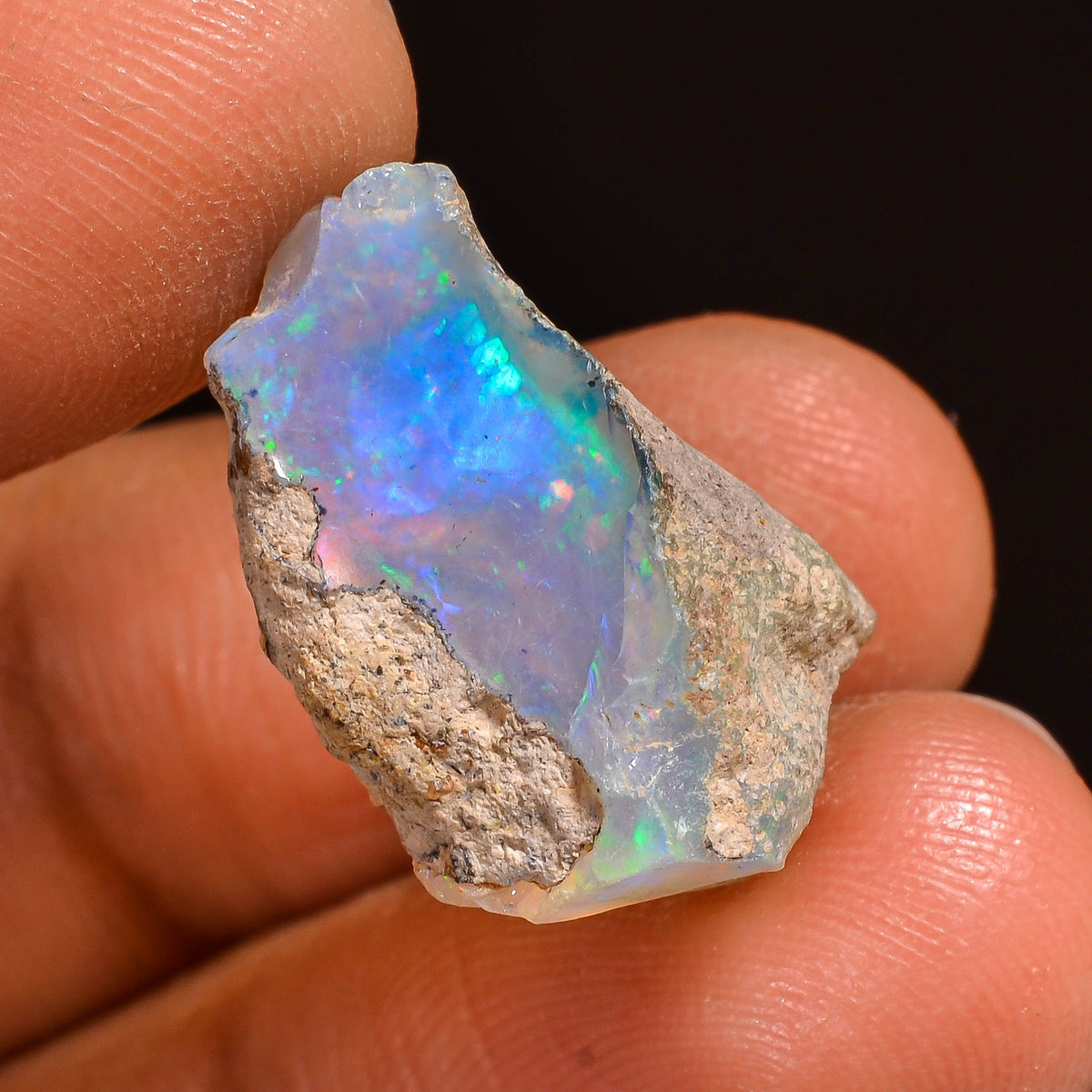 Terrific Top Grade Quality 100% Natural Welo Fire Ethiopian Opal Fancy Rough Loose Gemstone For Making Jewelry 18X13X10MM 08.00 Cts. KR59-56 Sunkarton