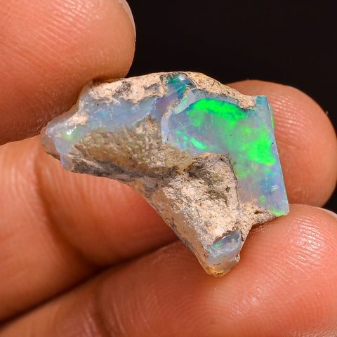Terrific Top Grade Quality 100% Natural Welo Fire Ethiopian Opal Fancy Rough Loose Gemstone For Making Jewelry 18X13X10MM 08.00 Cts. KR59-56 Sunkarton