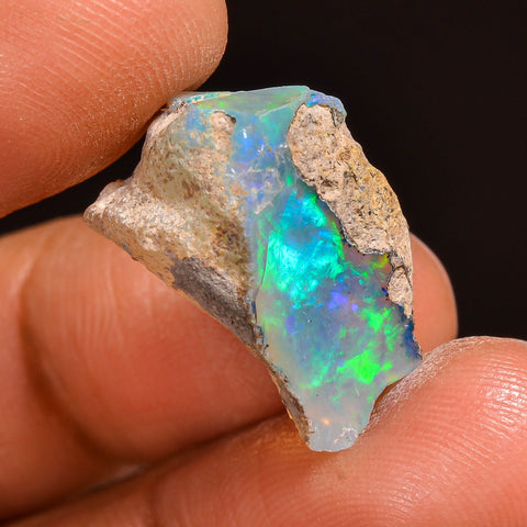 Terrific Top Grade Quality 100% Natural Welo Fire Ethiopian Opal Fancy Rough Loose Gemstone For Making Jewelry 18X13X10MM 08.00 Cts. KR59-56 Sunkarton