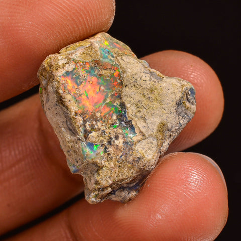 Unique Top Grade Quality 100% Natural Welo Fire Ethiopian Opal Fancy Rough Loose Gemstone For Making Jewelry 20X16X9 MM 14.00 Cts. KR59-57 Sunkarton