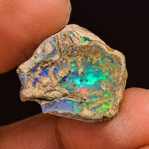 Unique Top Grade Quality 100% Natural Welo Fire Ethiopian Opal Fancy Rough Loose Gemstone For Making Jewelry 20X16X9 MM 14.00 Cts. KR59-57 Sunkarton