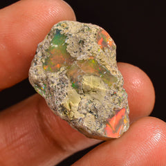 Wonderful Top Grade Quality 100% Natural Welo Fire Ethiopian Opal Fancy Rough Loose Gemstone For Making Jewelry 25X19X14MM 25.50 Cts KR59-58 Sunkarton