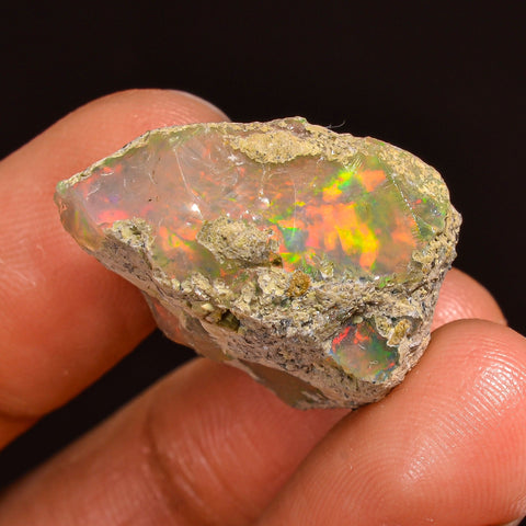 Wonderful Top Grade Quality 100% Natural Welo Fire Ethiopian Opal Fancy Rough Loose Gemstone For Making Jewelry 25X19X14MM 25.50 Cts KR59-58 Sunkarton