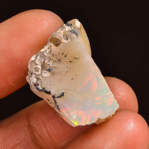 Mind Blowing Top Grade Quality 100% Natural Welo Fire Ethiopian Opal Rough Loose Gemstone For Making Jewelry 22X16X13 MM 19.00 Cts. KR59-59 Sunkarton
