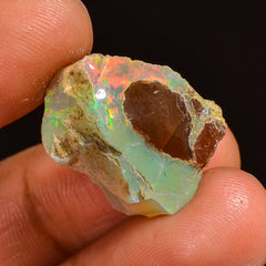 Outstanding Top Grade Quality 100% Natural Welo Fire Ethiopian Opal Rough Loose Gemstone For Making Jewelry 19X17X10 MM 12.50 Cts. KR59-60 Sunkarton