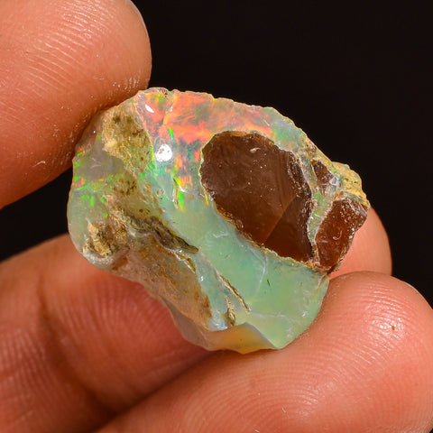 Outstanding Top Grade Quality 100% Natural Welo Fire Ethiopian Opal Rough Loose Gemstone For Making Jewelry 19X17X10 MM 12.50 Cts. KR59-60 Sunkarton