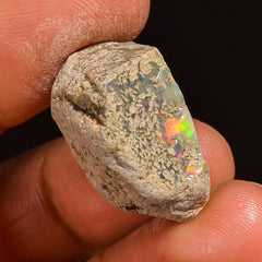 Stunning Top Grade Quality 100% Natural Welo Fire Ethiopian Opal Fancy Rough Loose Gemstone For Making Jewelry 22X12X11MM 14.00 Cts. KR59-63 Sunkarton