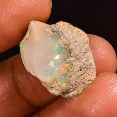 Supreme Top Grade Quality 100% Natural Welo Fire Ethiopian Opal Fancy Rough Loose Gemstone For Making Jewelry 19X14X12 MM 11.50 Cts. KR59-64 Sunkarton