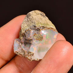Tempting Top Grade Quality 100% Natural Welo Fire Ethiopian Opal Fancy Rough Loose Gemstone For Making Jewelry 22X18X12MM 18.00 Cts. KR59-65 Sunkarton