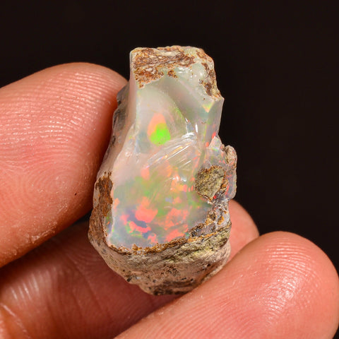 Tempting Top Grade Quality 100% Natural Welo Fire Ethiopian Opal Fancy Rough Loose Gemstone For Making Jewelry 22X18X12MM 18.00 Cts. KR59-65 Sunkarton