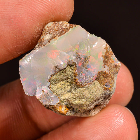 Tempting Top Grade Quality 100% Natural Welo Fire Ethiopian Opal Fancy Rough Loose Gemstone For Making Jewelry 22X18X12MM 18.00 Cts. KR59-65 Sunkarton