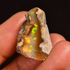 Wonderful Top Grade Quality 100% Natural Welo Fire Ethiopian Opal Fancy Rough Loose Gemstone For Making Jewelry 22X15X13MM 19.50 Cts KR59-68 Sunkarton