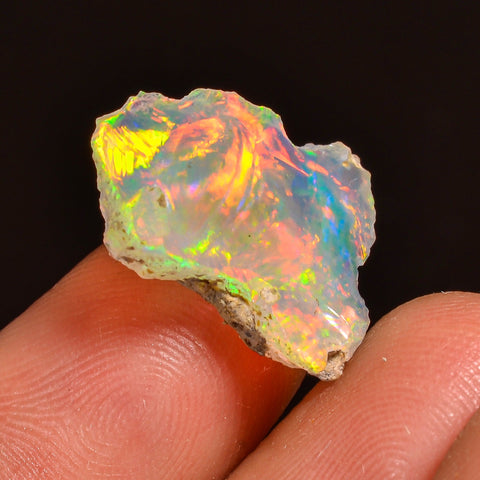 Excellent Top Grade Quality 100% Natural Welo Fire Ethiopian Opal Fancy Rough Loose Gemstone For Making Jewelry 17X13X4MM 03.50 Cts. KR59-69 Sunkarton