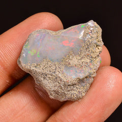 Outstanding Top Grade Quality 100% Natural Welo Fire Ethiopian Opal Fancy Rough Loose Gemstone For Making Jewelry 27X22X9MM 24.00 Cts KR59-6 Sunkarton