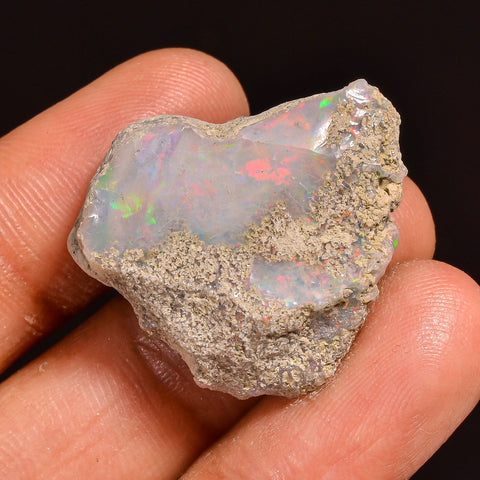 Outstanding Top Grade Quality 100% Natural Welo Fire Ethiopian Opal Fancy Rough Loose Gemstone For Making Jewelry 27X22X9MM 24.00 Cts KR59-6 Sunkarton