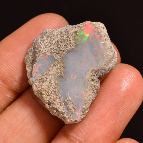 Outstanding Top Grade Quality 100% Natural Welo Fire Ethiopian Opal Fancy Rough Loose Gemstone For Making Jewelry 27X22X9MM 24.00 Cts KR59-6 Sunkarton