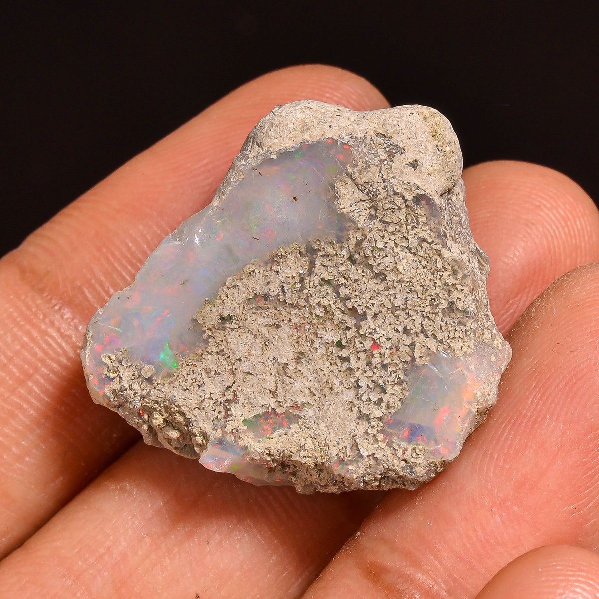 Outstanding Top Grade Quality 100% Natural Welo Fire Ethiopian Opal Fancy Rough Loose Gemstone For Making Jewelry 27X22X9MM 24.00 Cts KR59-6 Sunkarton