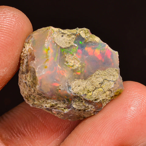 Exclusive Top Grade Quality 100% Natural Welo Fire Ethiopian Opal Fancy Rough Loose Gemstone For Making Jewelry 20X17X8MM 10.50 Cts. KR59-70 Sunkarton