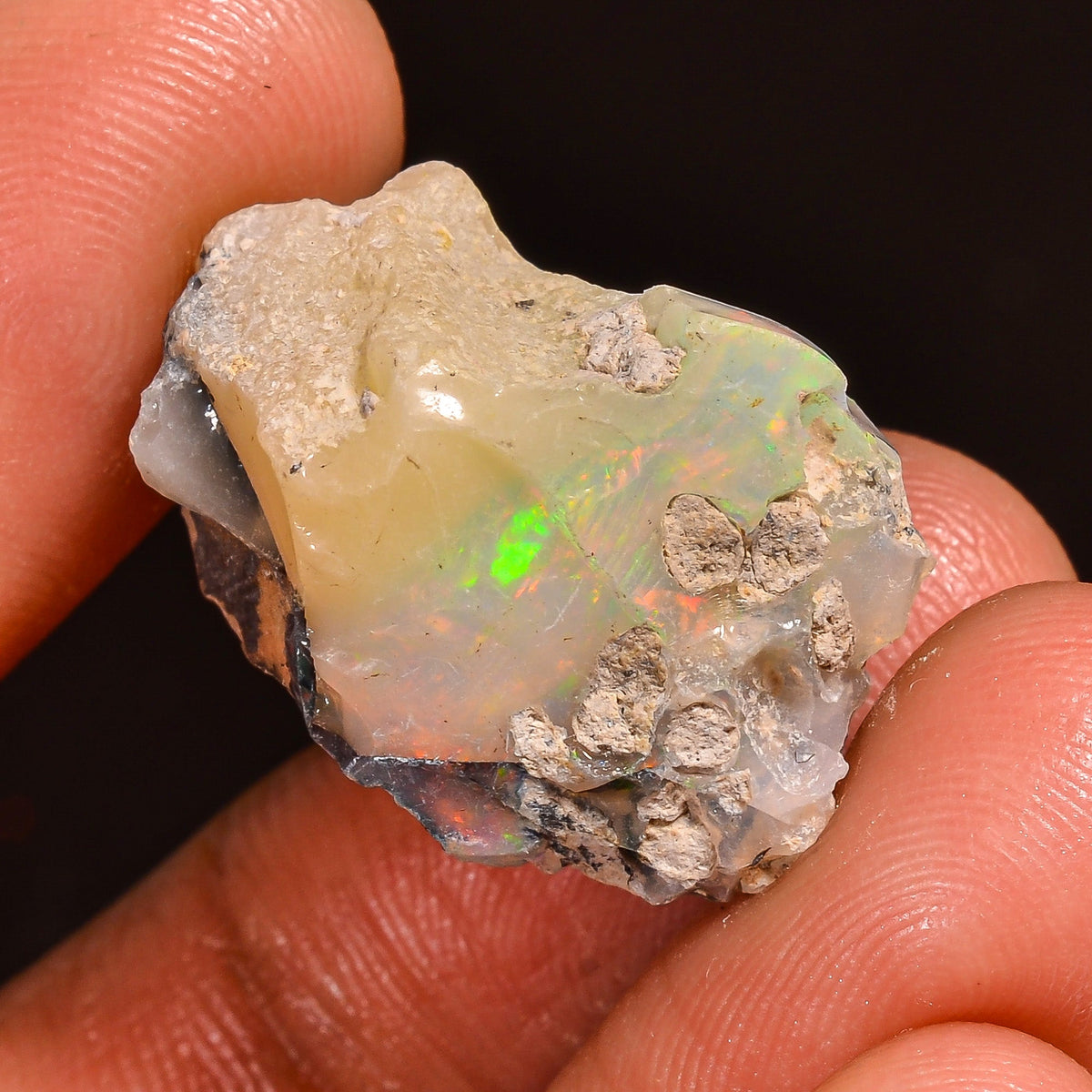 Fabulous Top Grade Quality 100% Natural Welo Fire Ethiopian Opal Fancy Rough Loose Gemstone For Making Jewelry 22X15X13MM 15.00 Cts. KR59-72 Sunkarton
