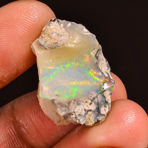 Fabulous Top Grade Quality 100% Natural Welo Fire Ethiopian Opal Fancy Rough Loose Gemstone For Making Jewelry 22X15X13MM 15.00 Cts. KR59-72 Sunkarton