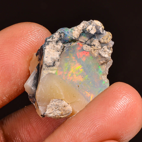 Fabulous Top Grade Quality 100% Natural Welo Fire Ethiopian Opal Fancy Rough Loose Gemstone For Making Jewelry 22X15X13MM 15.00 Cts. KR59-72 Sunkarton