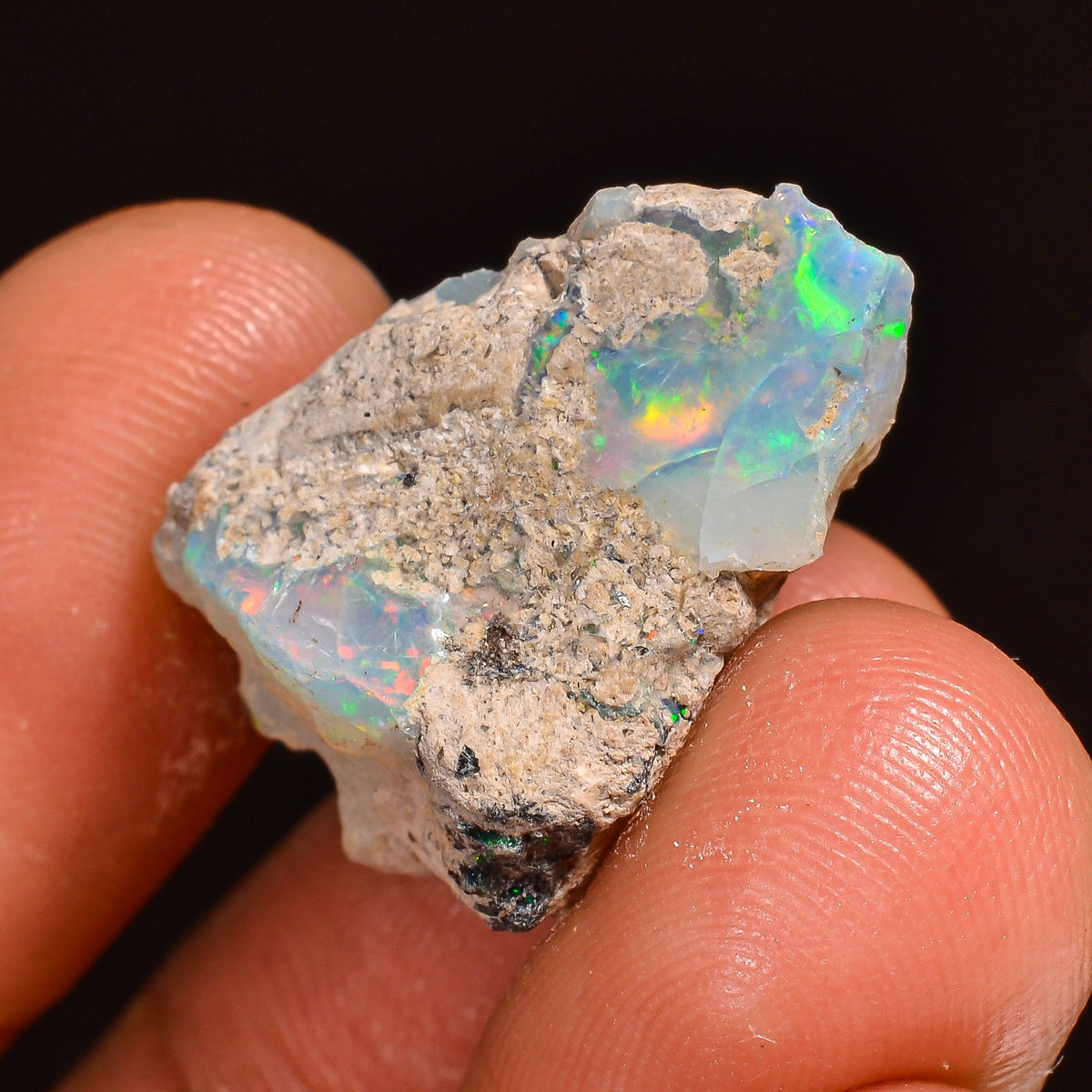 Fantastic Top Grade Quality 100% Natural Welo Fire Ethiopian Opal Fancy Rough Loose Gemstone For Making Jewelry 21X14X12MM 11.00 Cts KR59-73 Sunkarton