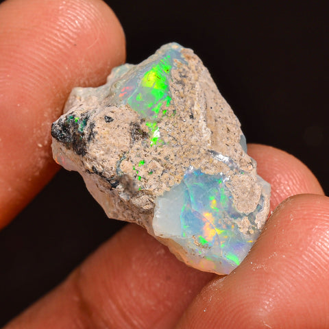 Fantastic Top Grade Quality 100% Natural Welo Fire Ethiopian Opal Fancy Rough Loose Gemstone For Making Jewelry 21X14X12MM 11.00 Cts KR59-73 Sunkarton