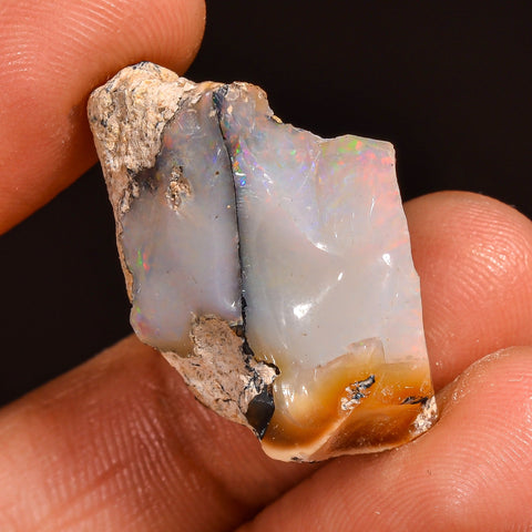 Incredible Top Grade Quality 100% Natural Welo Fire Ethiopian Opal Fancy Rough Loose Gemstone For Making Jewelry 27X19X9MM 18.00 Cts KR59-76 Sunkarton
