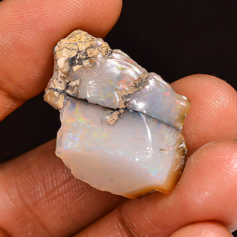 Incredible Top Grade Quality 100% Natural Welo Fire Ethiopian Opal Fancy Rough Loose Gemstone For Making Jewelry 27X19X9MM 18.00 Cts KR59-76 Sunkarton