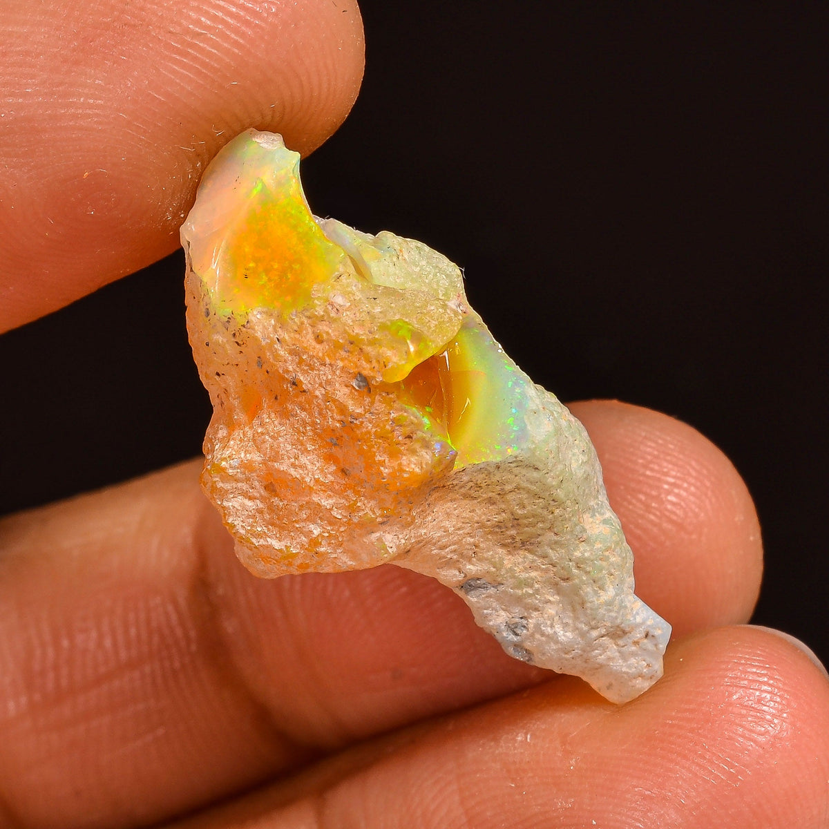 Outstanding Top Grade Quality 100% Natural Welo Fire Ethiopian Opal Rough Loose Gemstone For Making Jewelry 28X13X12 MM 12.50 Cts. KR59-79 Sunkarton
