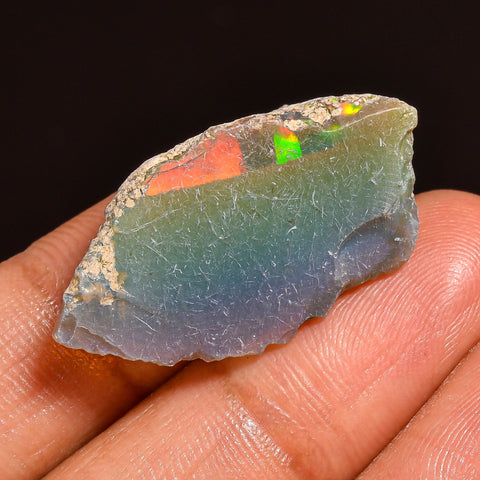 Splendid Top Grade Quality 100% Natural Welo Fire Ethiopian Opal Fancy Rough Loose Gemstone For Making Jewelry 29X15X6 MM 10.50 Cts. KR59-7 Sunkarton