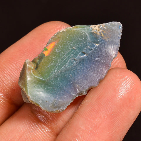 Splendid Top Grade Quality 100% Natural Welo Fire Ethiopian Opal Fancy Rough Loose Gemstone For Making Jewelry 29X15X6 MM 10.50 Cts. KR59-7 Sunkarton