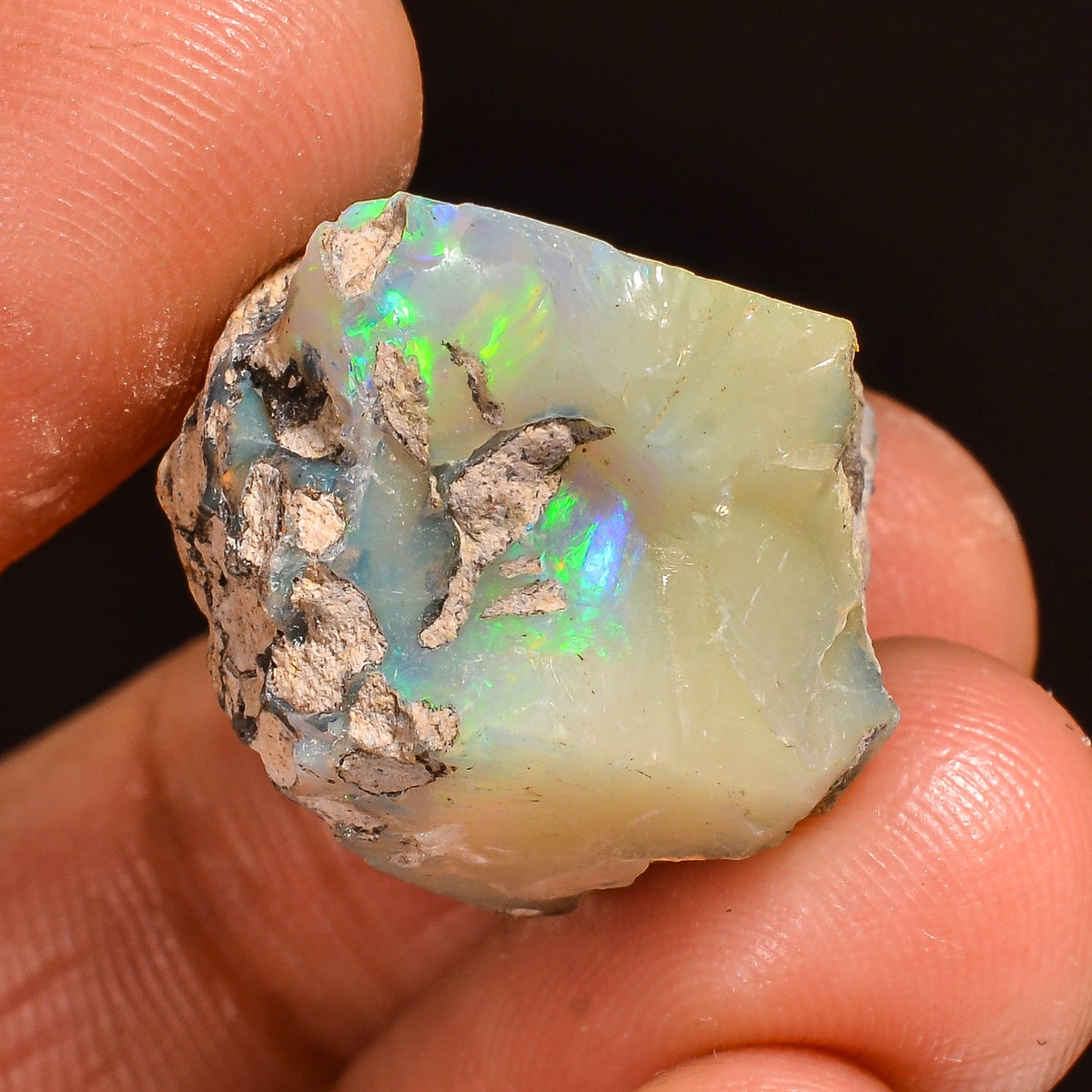 Splendid Top Grade Quality 100% Natural Welo Fire Ethiopian Opal Fancy Rough Loose Gemstone For Making Jewelry 21X17X14MM 22.50 Cts. KR59-80 Sunkarton