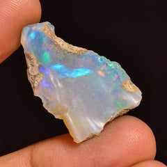Superb Top Grade Quality 100% Natural Welo Fire Ethiopian Opal Fancy Rough Loose Gemstone For Making Jewelry 27X17X6 MM 09.50 Cts. KR59-81 Sunkarton