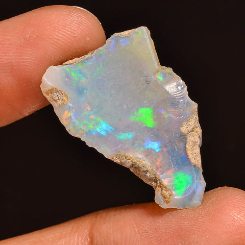 Superb Top Grade Quality 100% Natural Welo Fire Ethiopian Opal Fancy Rough Loose Gemstone For Making Jewelry 27X17X6 MM 09.50 Cts. KR59-81 Sunkarton