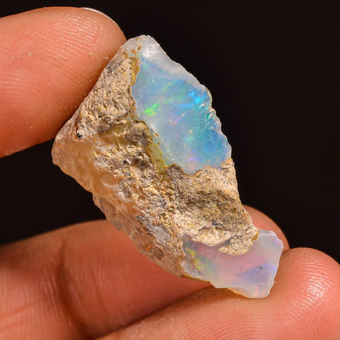 Superb Top Grade Quality 100% Natural Welo Fire Ethiopian Opal Fancy Rough Loose Gemstone For Making Jewelry 27X17X6 MM 09.50 Cts. KR59-81 Sunkarton