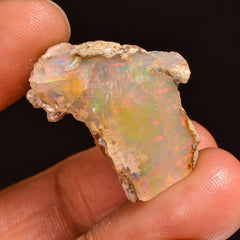 Tempting Top Grade Quality 100% Natural Welo Fire Ethiopian Opal Fancy Rough Loose Gemstone For Making Jewelry 25X19X10MM 16.50 Cts. KR59-82 Sunkarton