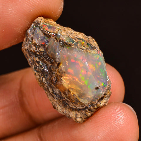 Terrific Top Grade Quality 100% Natural Welo Fire Ethiopian Opal Fancy Rough Loose Gemstone For Making Jewelry 23X15X11MM 18.00 Cts. KR59-83 Sunkarton