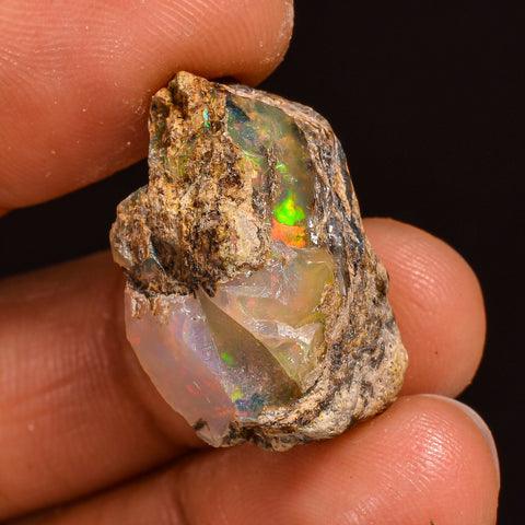 Terrific Top Grade Quality 100% Natural Welo Fire Ethiopian Opal Fancy Rough Loose Gemstone For Making Jewelry 23X15X11MM 18.00 Cts. KR59-83 Sunkarton