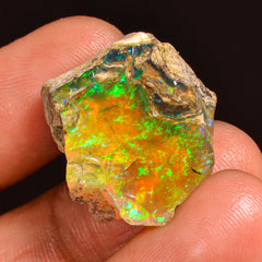 Unique Top Grade Quality 100% Natural Welo Fire Ethiopian Opal Fancy Rough Loose Gemstone For Making Jewelry 22X18X9 MM 16.00 Cts. KR59-84 Sunkarton