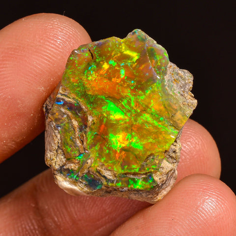 Unique Top Grade Quality 100% Natural Welo Fire Ethiopian Opal Fancy Rough Loose Gemstone For Making Jewelry 22X18X9 MM 16.00 Cts. KR59-84 Sunkarton