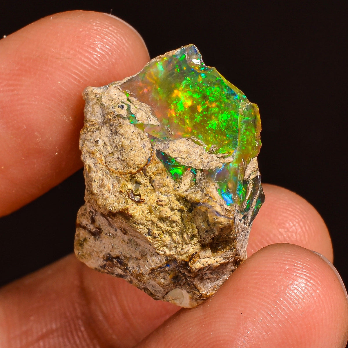 Unique Top Grade Quality 100% Natural Welo Fire Ethiopian Opal Fancy Rough Loose Gemstone For Making Jewelry 22X18X9 MM 16.00 Cts. KR59-84 Sunkarton