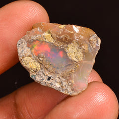 Mind Blowing Top Grade Quality 100% Natural Welo Fire Ethiopian Opal Rough Loose Gemstone For Making Jewelry 19X16X9 MM 12.50 Cts. KR59-86 Sunkarton